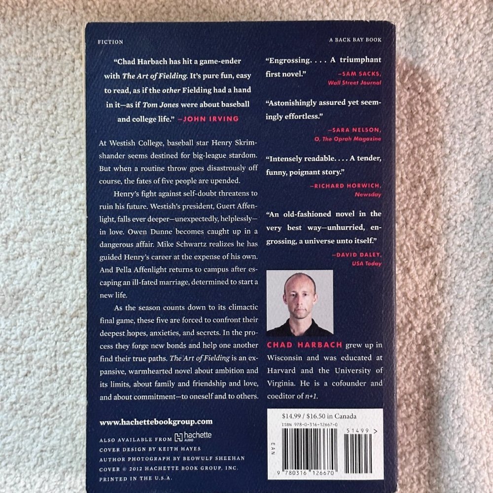 🟢The Art of Fielding: A Novel by Chad Harbach | Sports Fiction | Paperback Book - Picture 2 of 2